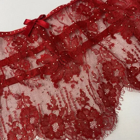 Agent Provocateur Davinah Red Suspender AP3 Medium NWT $695 - Picture 6 of 8